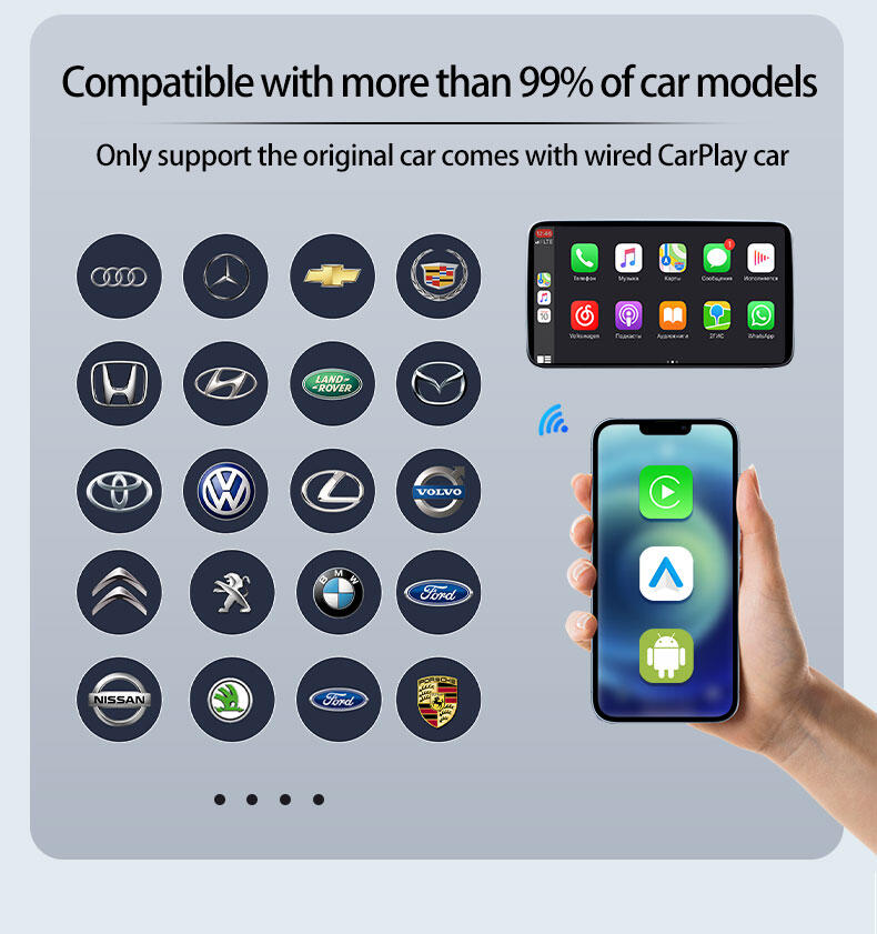 Adaptador CarPlay Sin Cable Vehículos Función CarPlay Android & iOS