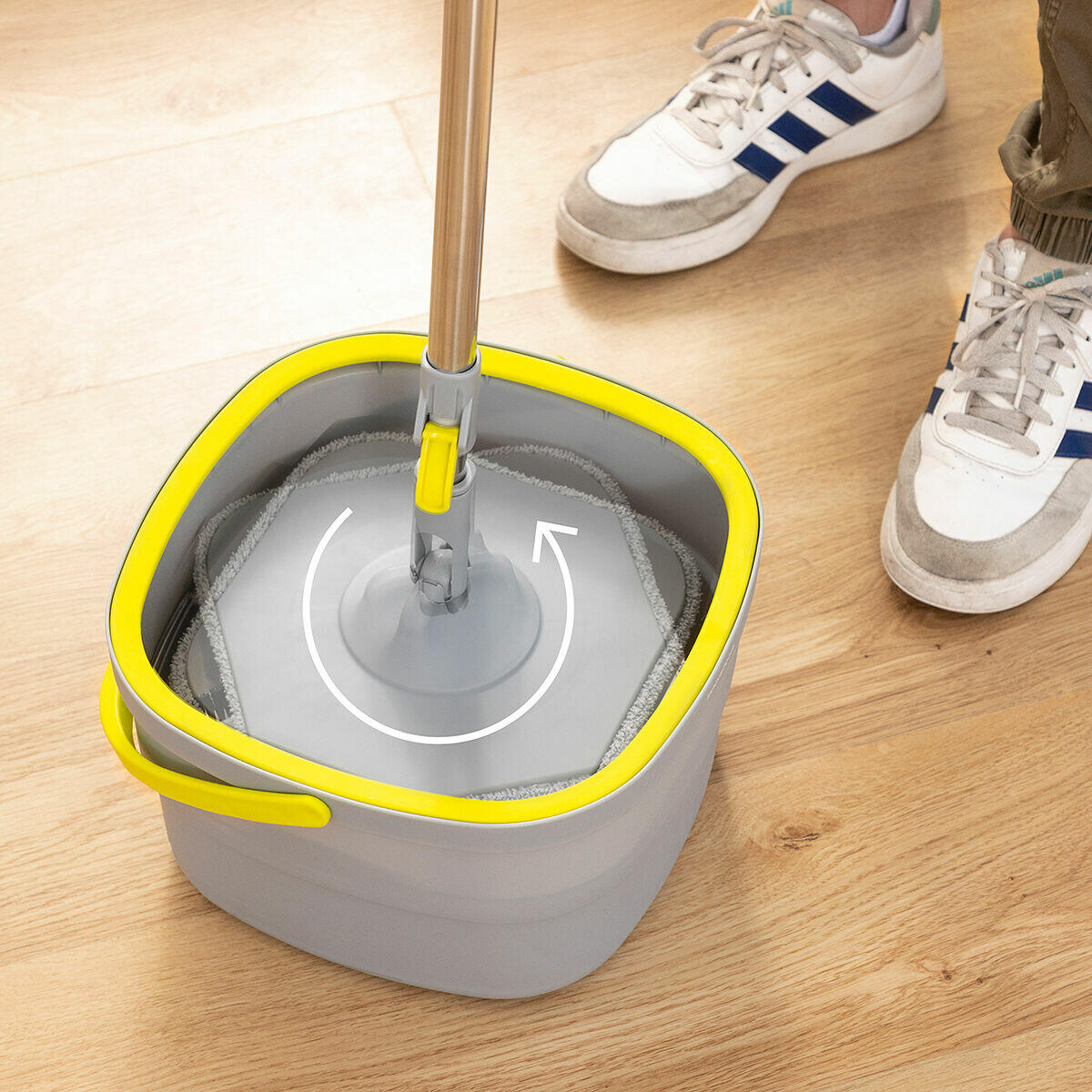 Mopa Giratoria con Autolimpieza y Cubo Separador Selimop