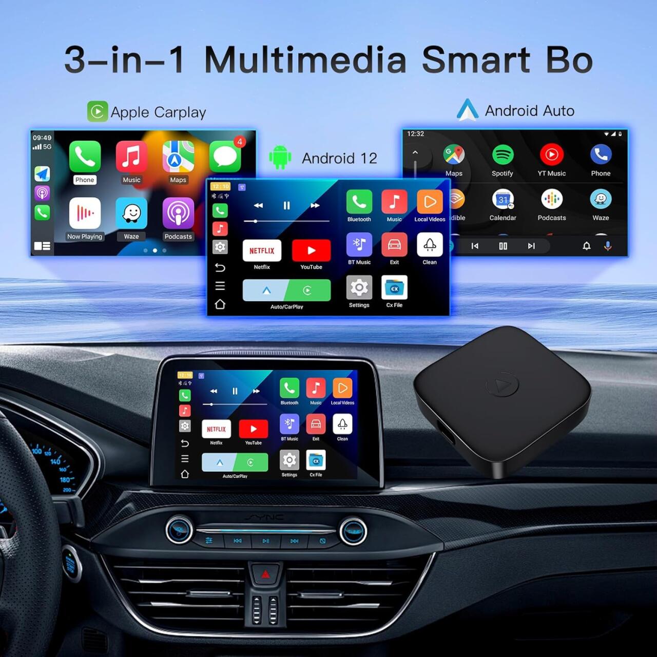 Adaptador CarPlay Sin Cable Vehículos Función CarPlay Android & iOS