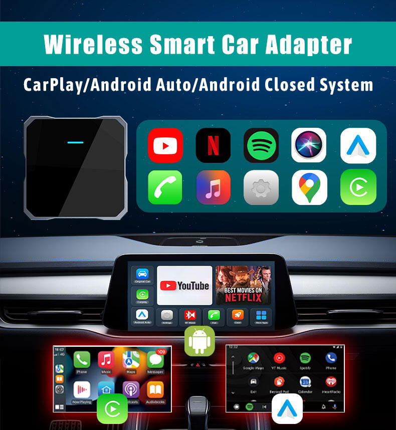 Adaptador CarPlay Sin Cable Vehículos Función CarPlay Android & iOS