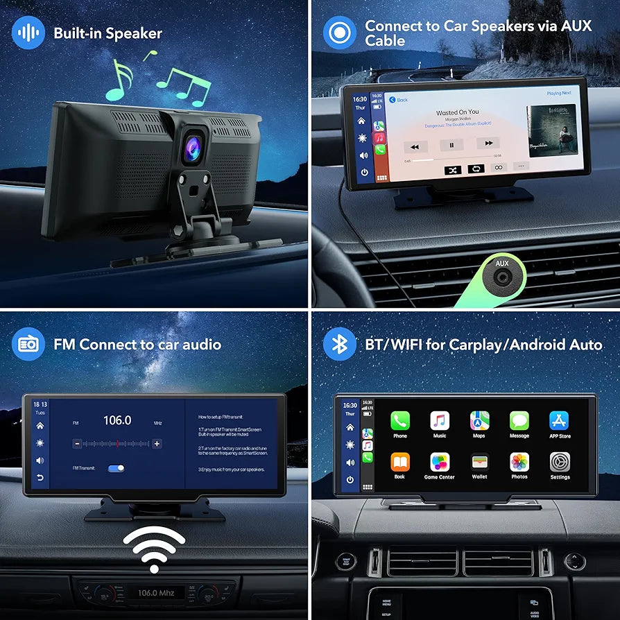 Pantalla Táctil de Coche con Apple CarPlay + Android Auto